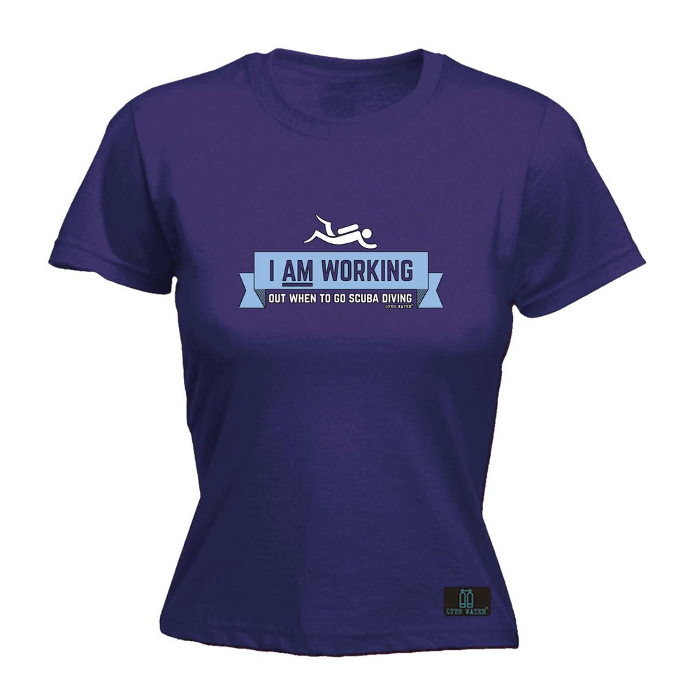 Scuba Diving Ow I Am Working Out - Womens T Shirt Funny T-Shirt Gift Novelty
