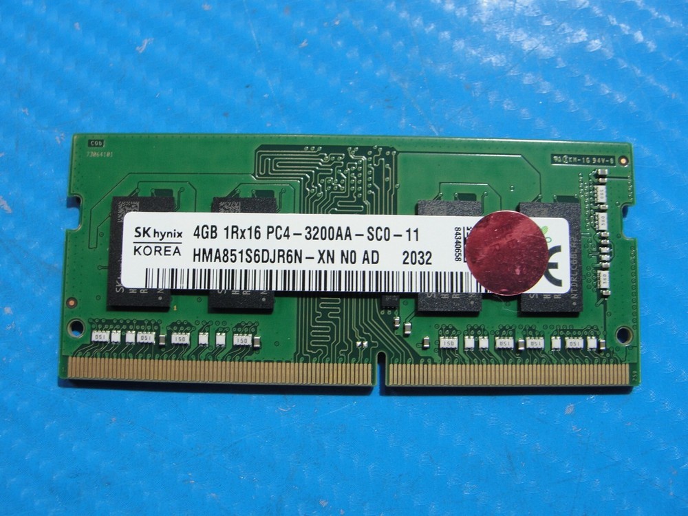 Lenovo 15IIL05 81WE SK Hynix 4GB PC4-3200AA SO-DIMM RAM HMA851S6DJR6N-XN Memory Module