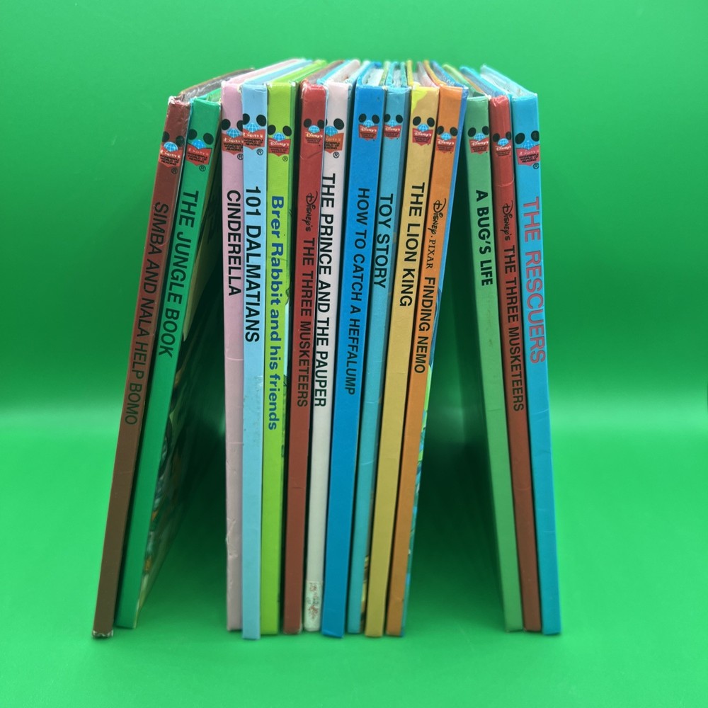 Walt Disney Wonderful World of Reading Lot of 14 Vintage Books
