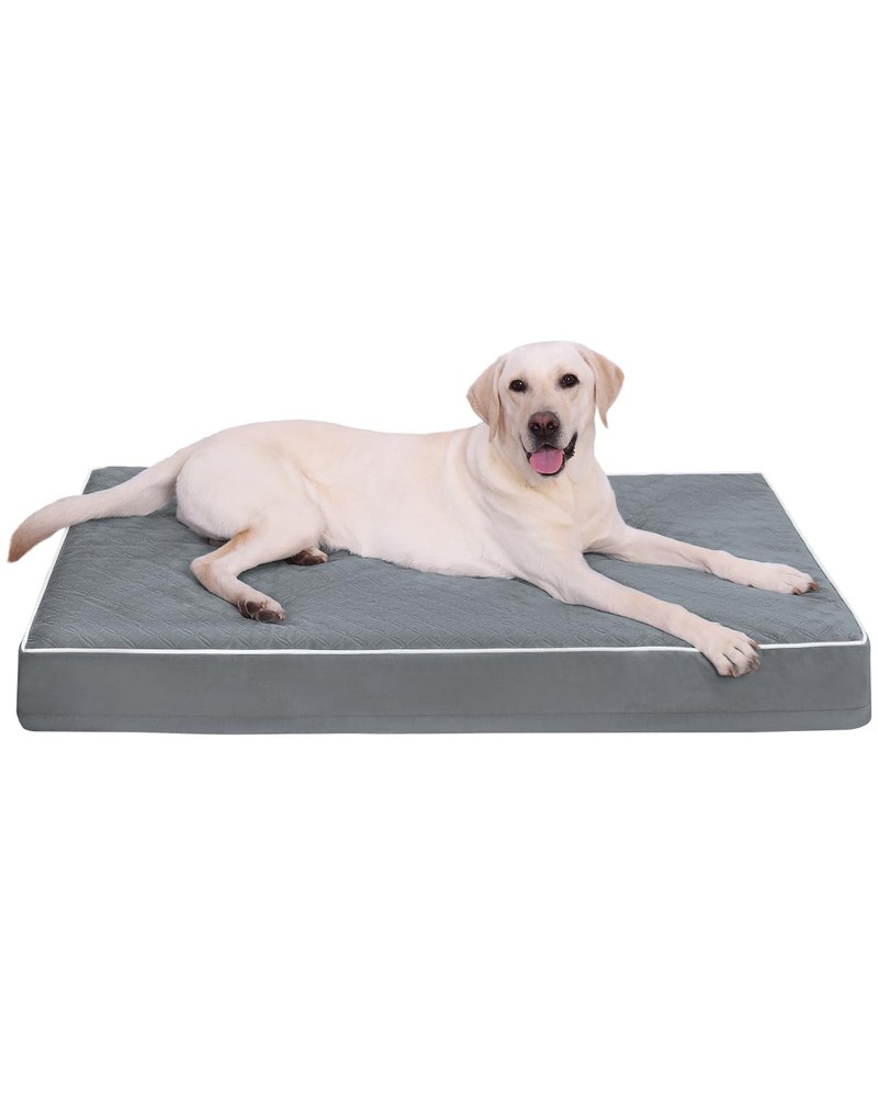 Large Waterproof Dog Bed with Washable Cover for Crates