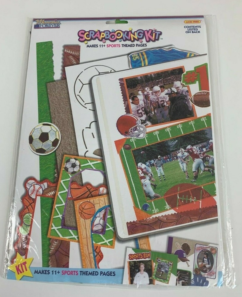 Scrapbooking Kit Sports Theme Memories Forever Crafting NEW Acid Free 8.5
