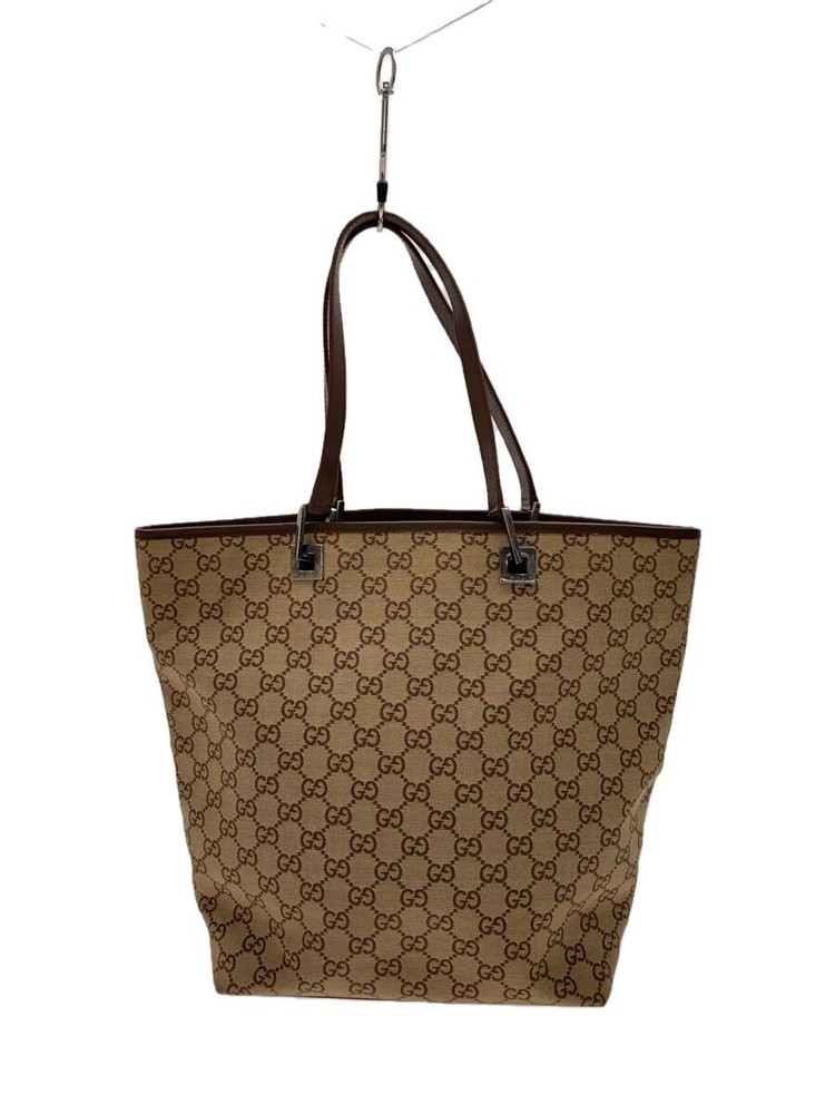 Authentic Japanese GUCCI GG Canvas Brown Tote Bag