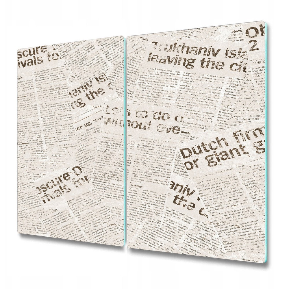 Glass Chopping Cutting Board Vintage Newspaper Scandinavian Simple 2x30x52