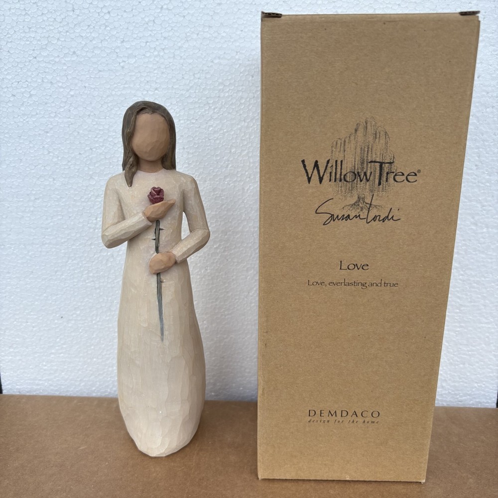 Willow Tree Love Single Rose Figurine by Susan Lordi 9 Inch Tall