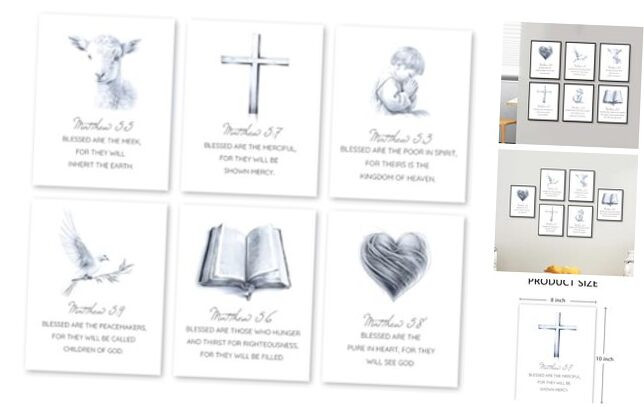 Christian Wall Art Canvas Prints,Scripture Art Posters,Bible Verse Art