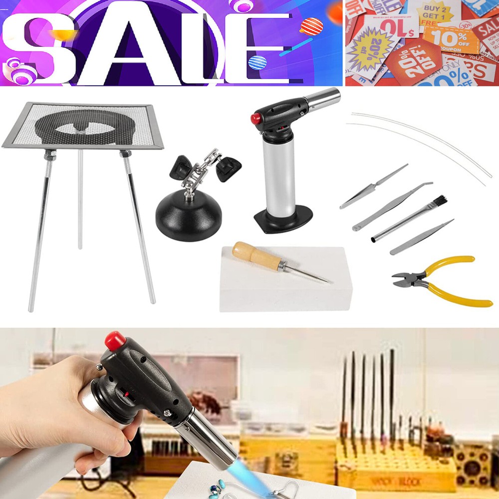 Jewelry Soldering Kit w/Silver Solder Wire & Butane Torch Kit for Jewelry Making