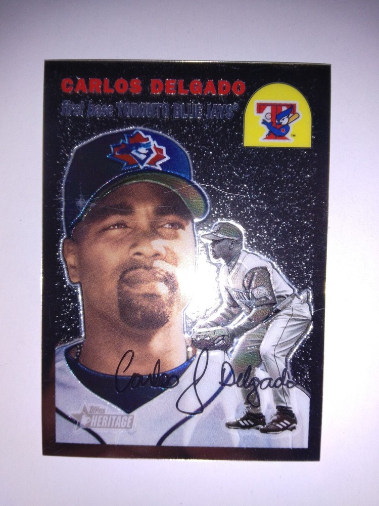 2003 Topps Heritage Chrome Carlos Delgado #THC63 Serial Numbered 1954