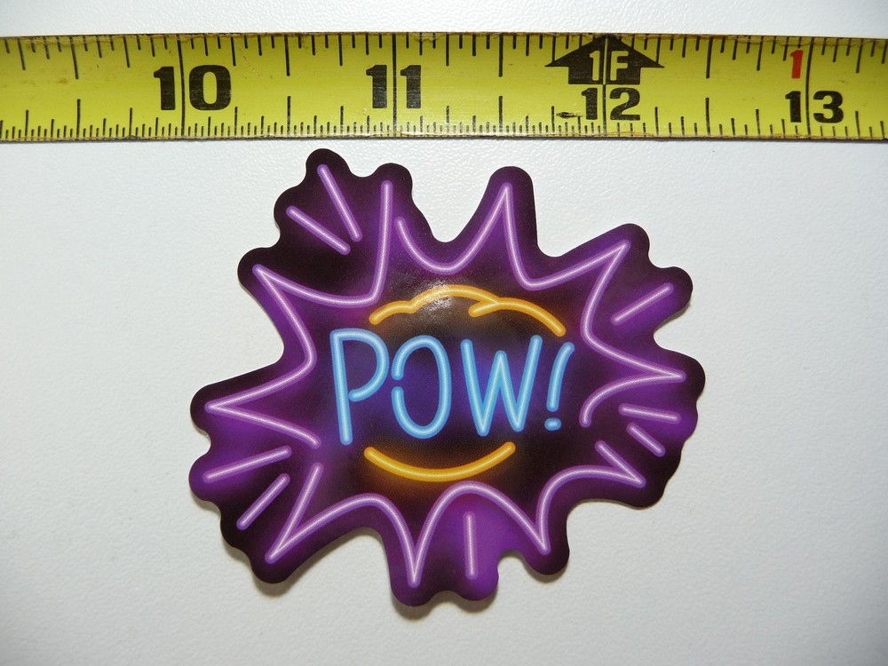 POW Neon Exclamation Emotion Vinyl Decal Sticker Funny Cute Decor