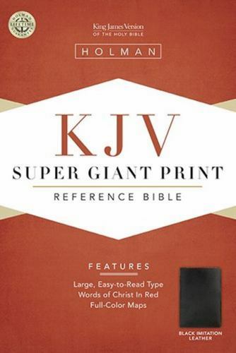 KJV Super Giant Print Reference Bible, Black Simulated Leather by Holman ...