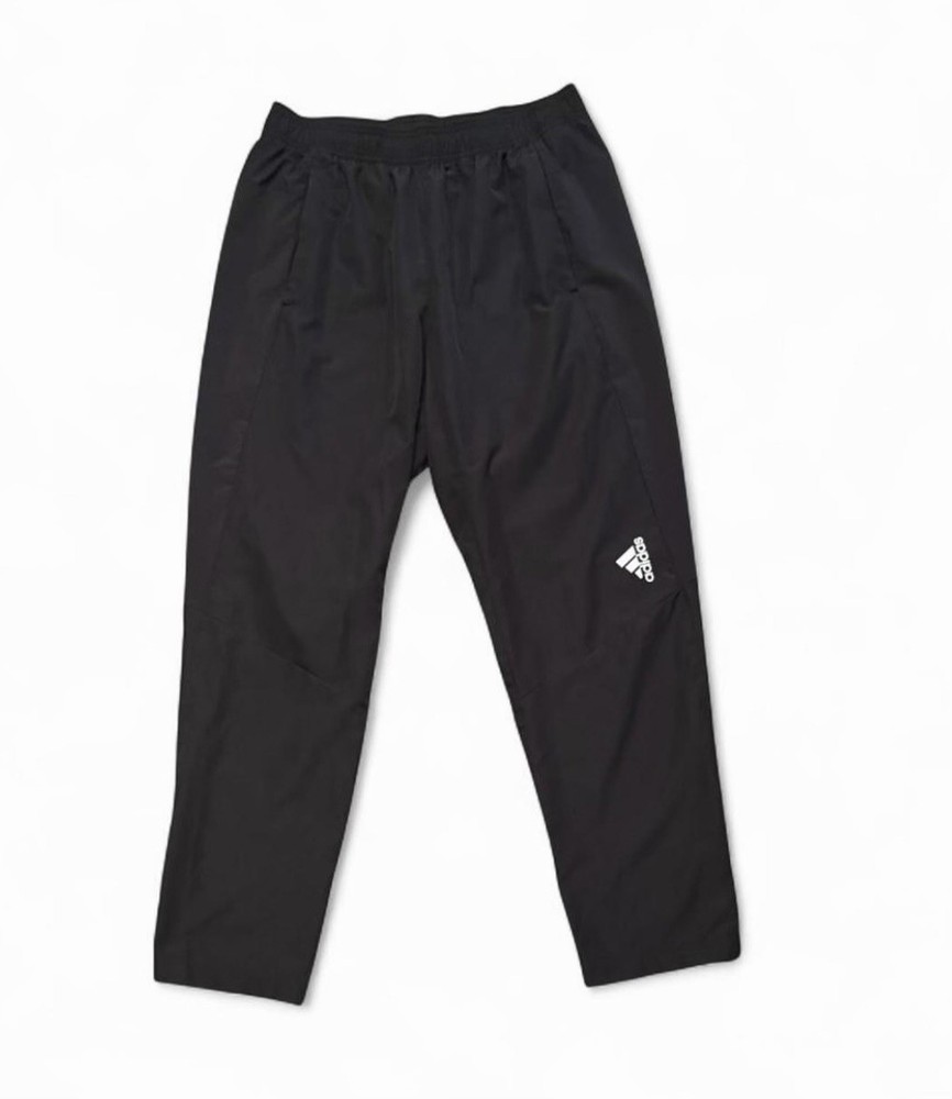 Adidas Track Pants Mens L Black Athletic Joggers Training Activewear