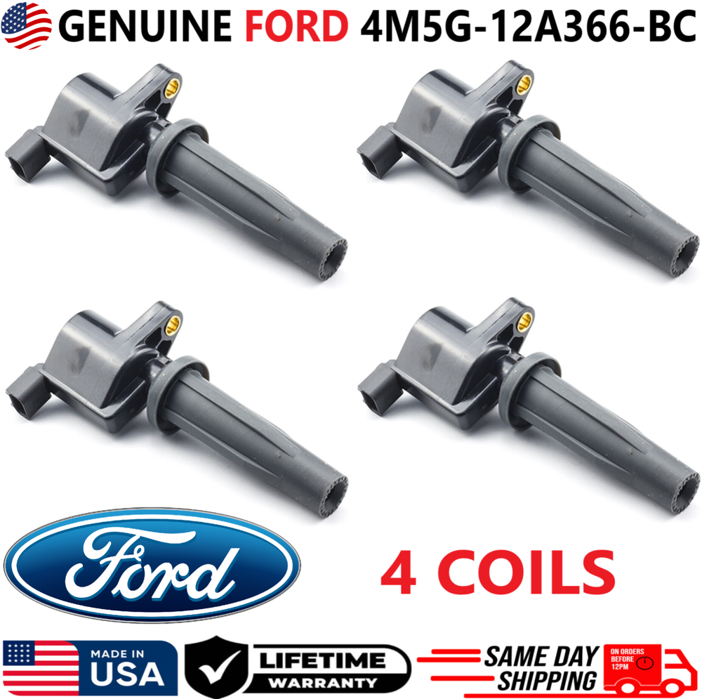 GENUINE FORD Ignition Coils For 2004-2012 Ford Mazda Mercury I4, 4M5G-12A366-BC