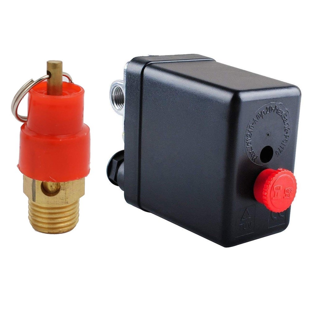 Central Pneumatic Air Compressor Pressure Switch Control Valve 1/4 PT Thread