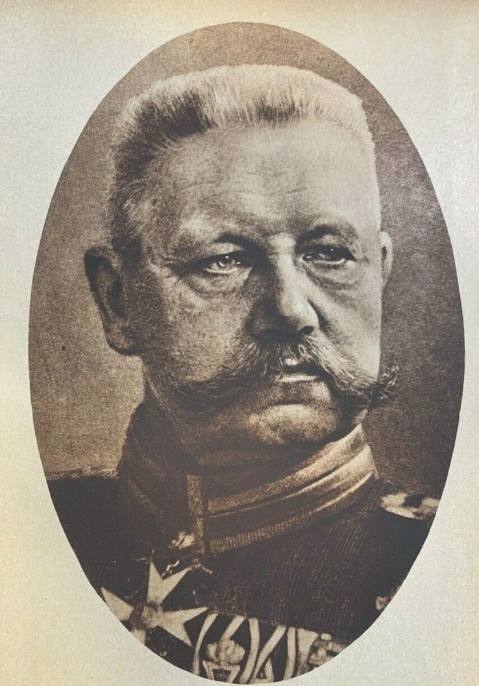 1915 Vintage Illustration German General Paul Von Hindenburg