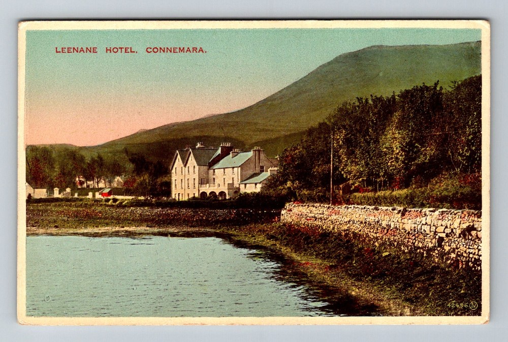 Ireland- Connemara Scenic View Of Leenane Hotel Old Card Post Vintage Postcard