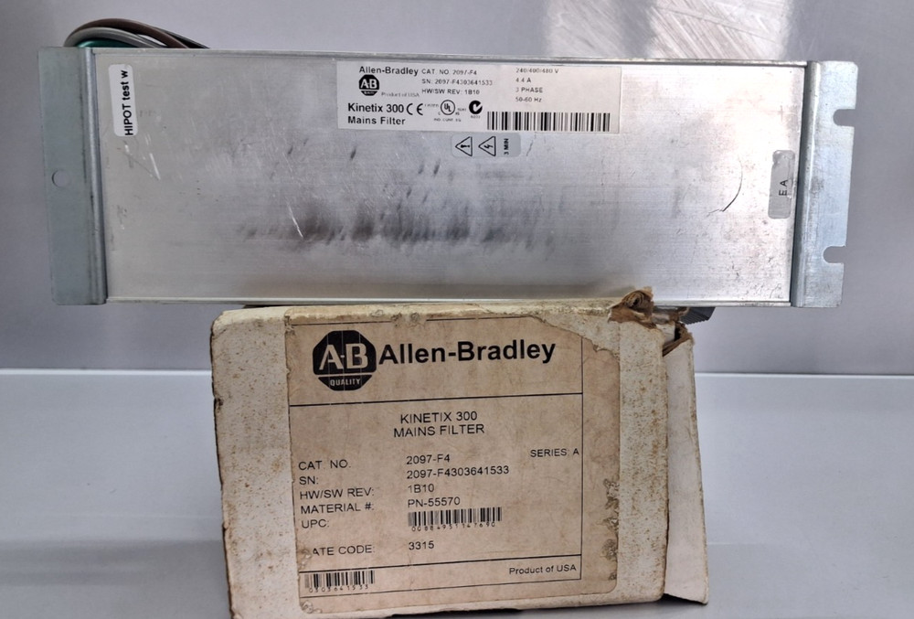 Allen Bradley 2097-F4 SER A Kinetix 300 Mains Filter 3-Phase 4.4A 50/60Hz NEW