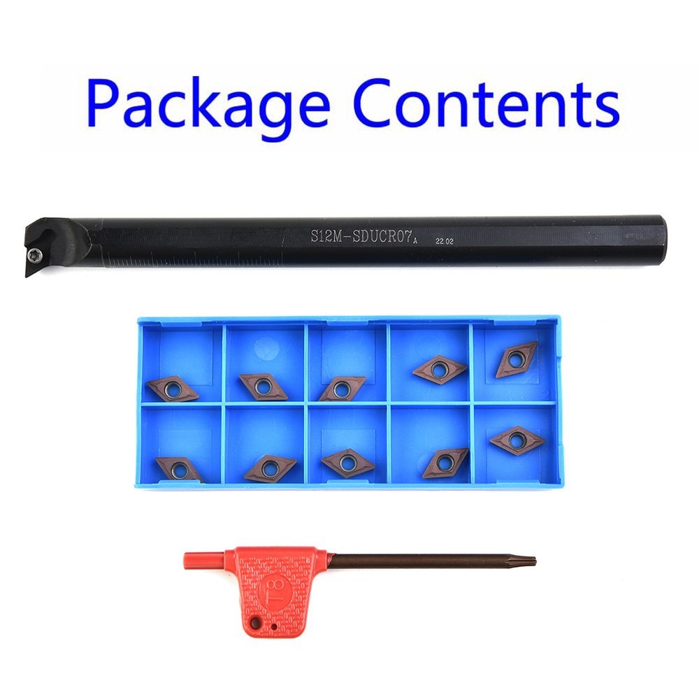 12mm Boring Bar Tool Holder for DCMT0702 Carbide Inserts  