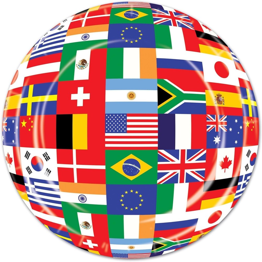 DDI 693068 International Flag Plates Case of 84