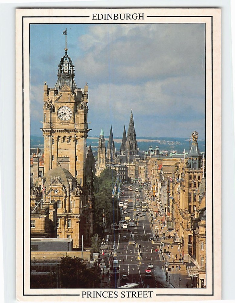 Postcard Princes Street Edinburgh Scotland