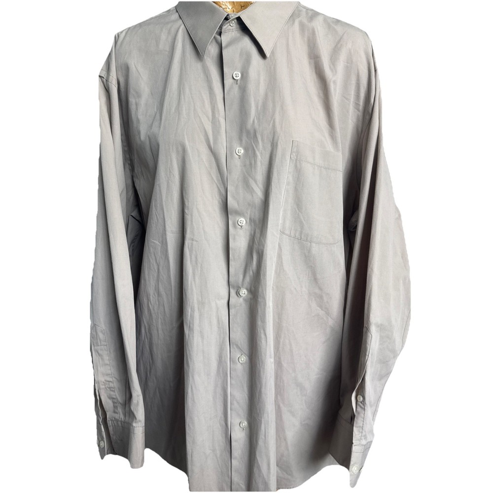 Men's size XXL 34/35 Croft & Barrow Button Up Shirt Tan Long Sleeve