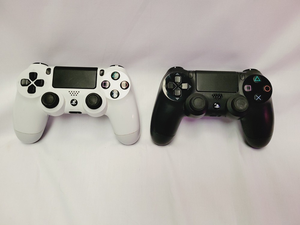 Lot of 2 OEM Sony PlayStation 4 PS4 Dualshock 4 Controller Glacier White & Black