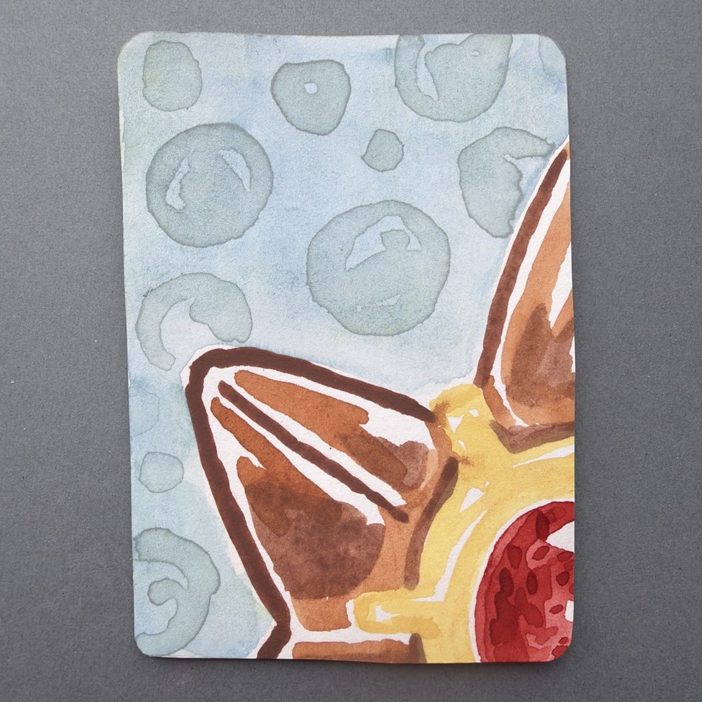 ACEO Art trading card original, “Star” 2.5in x 3.5in, Pokemon