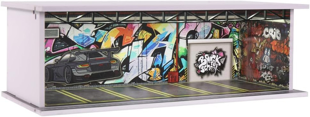 Display Case for Hot Wheels - 1/64 Scale Die-Cast Model Car Scenarios Display Ca