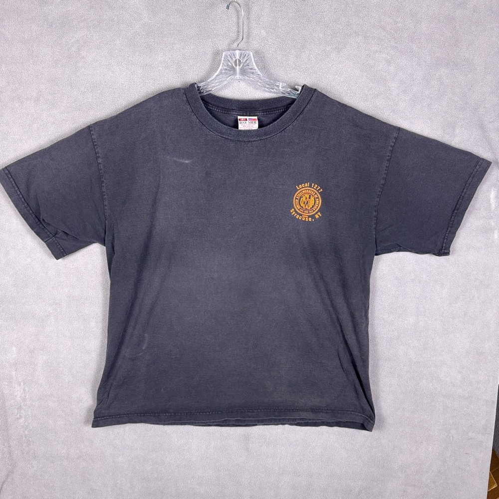 USWA Steelworkers Mens T-Shirt Mens 2XL Black Syracuse NY Vintage Y2K Read!