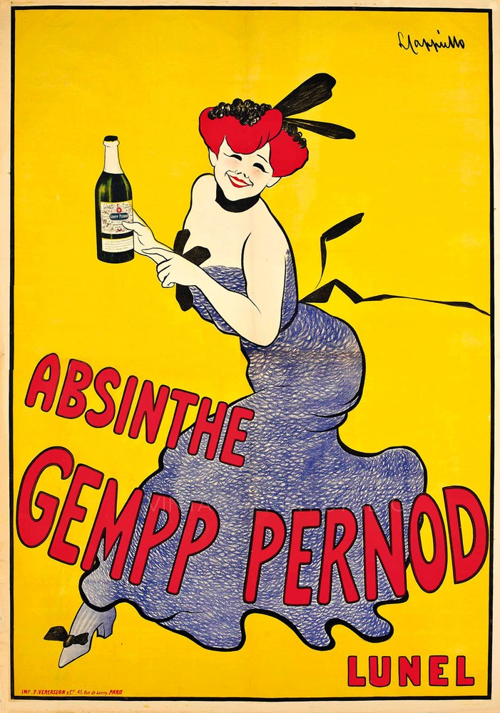Gempp Pernod Absinthe Cappiello Art Nouveau Liquor Giclee Canvas Print 20x28-image
