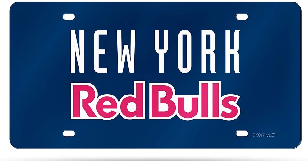 New York Red Bulls MLS Premium Laser Cut Tag License Plate, Mirrored Acrylic...