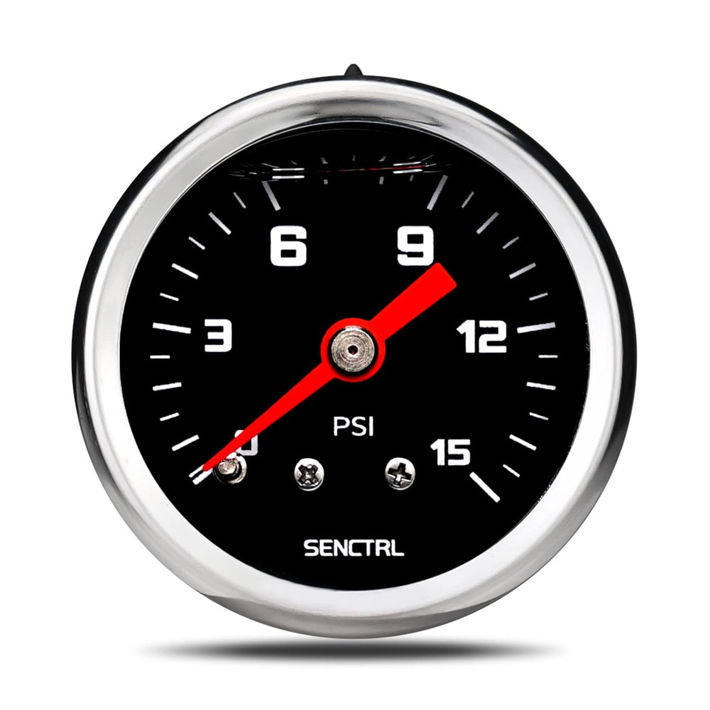 0-15 Psi Fuel Pressure Gauge, 1-1/2