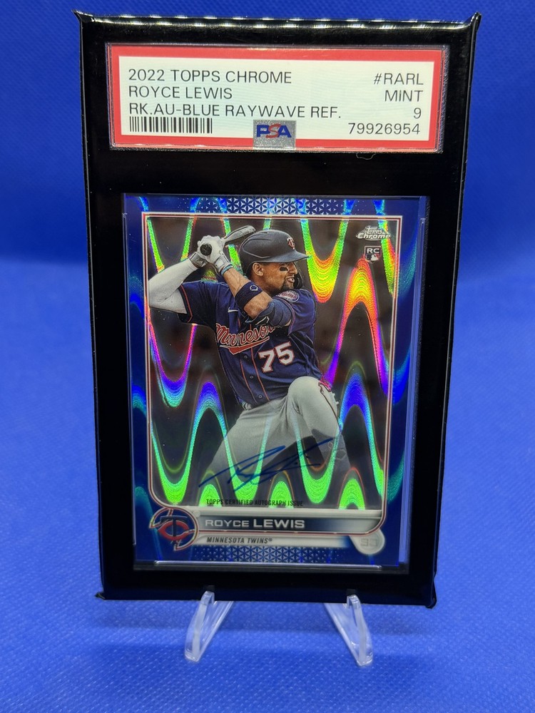 2022 Topps Chrome Rookie Auto Royce Lewis #RA-RL Blue RayWave Refractor PSA 9
