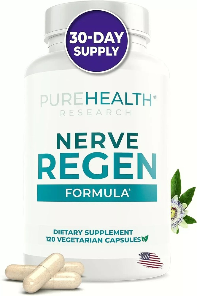 PureHealth Research Nerve Regen Supports Nervous System and Neuropathy Relief - 2 Pack