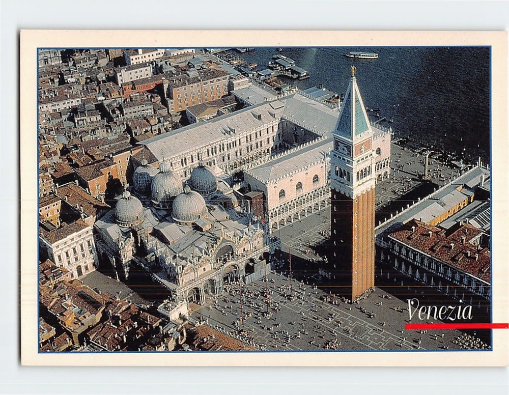 Postcard Aerial View Piazza San Marco Venice Italy