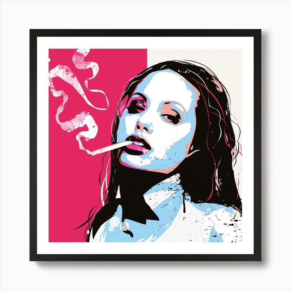 Angelina Jolie Pop Art Square Art P Framed Wall Art Poster Canvas Print Picture