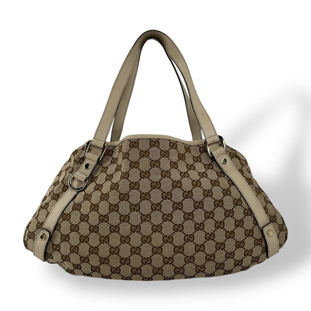 Authentic Gucci GG Canvas Tote Bag in Beige G070182665