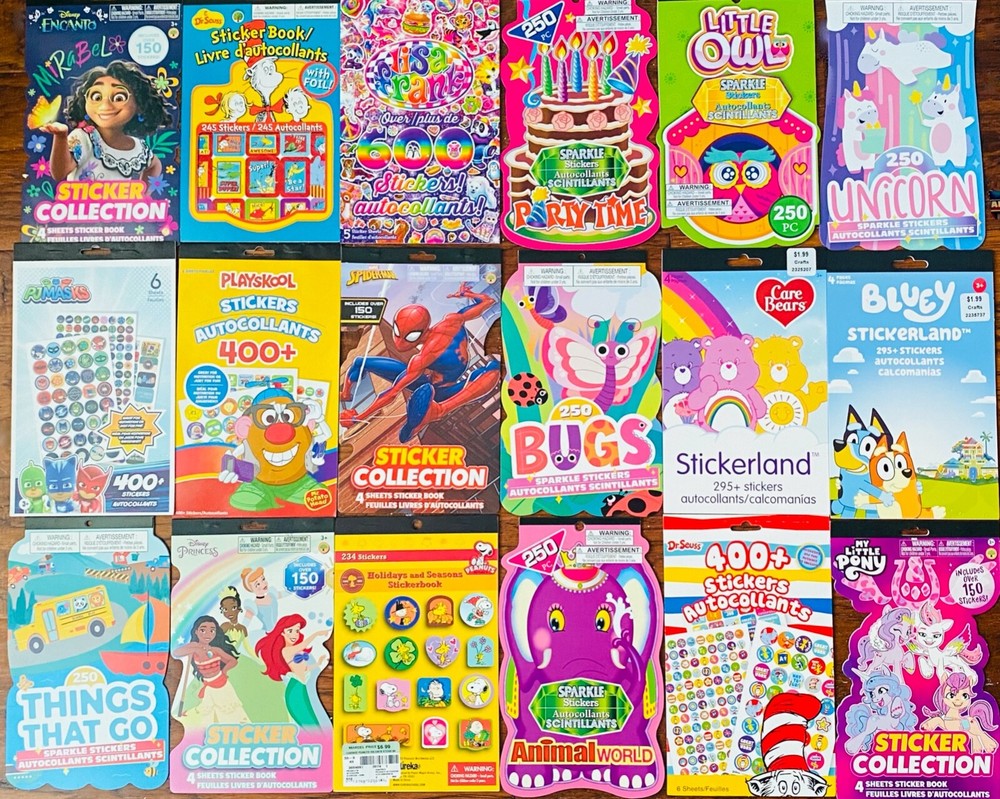 1001+ Sticker Collection Lot Scrapbooking Album Projects Journal Book School