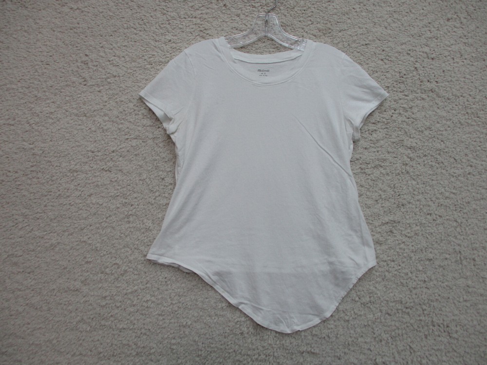 Madewell White Relaxed Cap Sleeve Stretch Shirt Modern Fit Womens Small