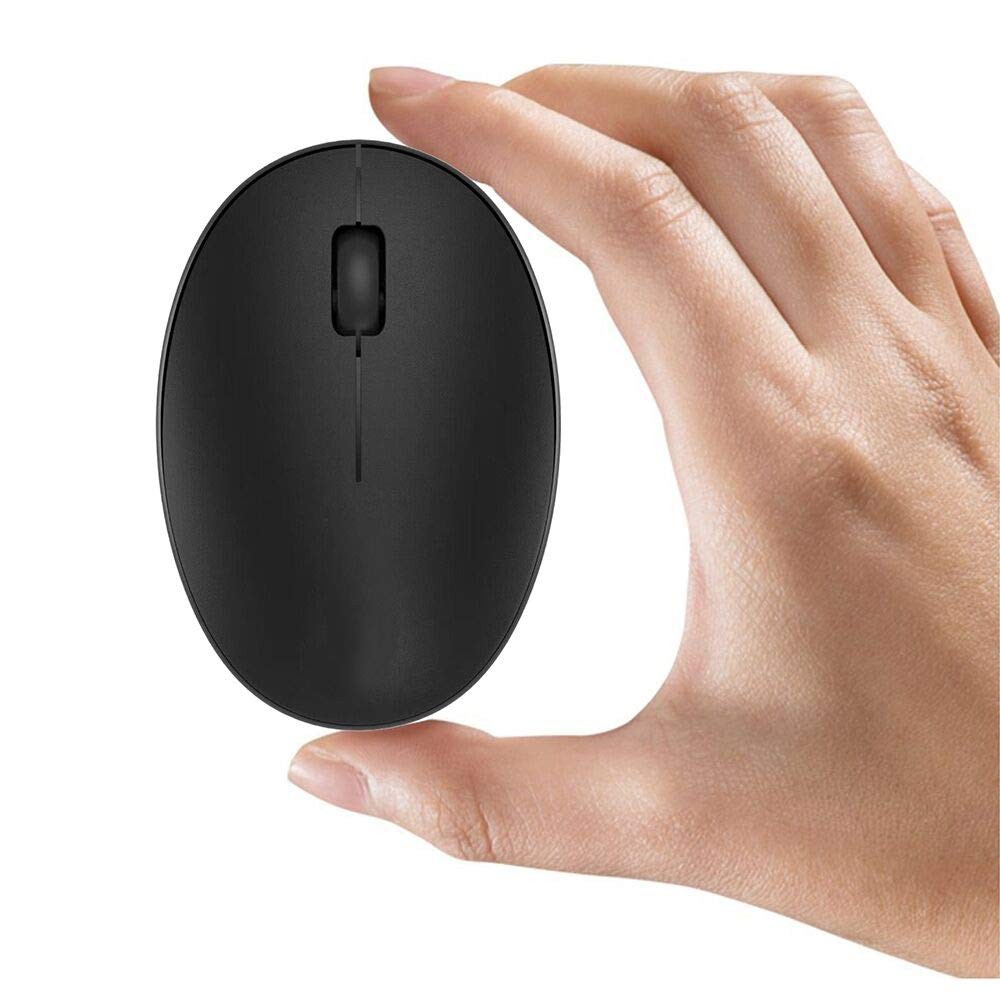 Compact 2.4GHz Silent Wireless Mouse - Rechargeable Portable Travel Optical Mouse