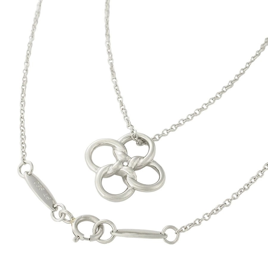 Tiffany & Co Elsa Peretti Quadrofoglio Clover Necklace in Platinum 950