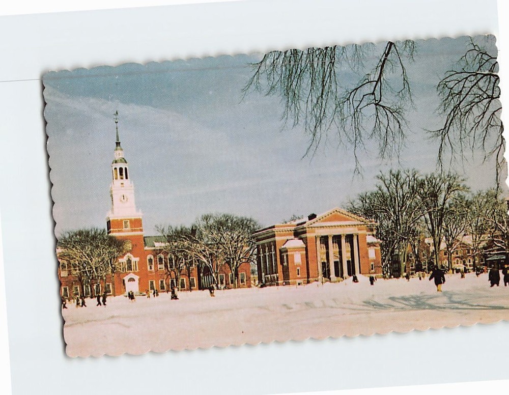 Postcard Baker Library Webster Hall Dartmouth College Hanover New Hampshire USA