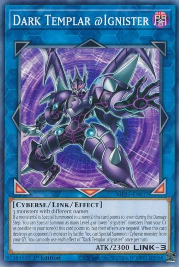 Yugioh! Dark Templar @Ignister - MP21-EN017 - Common - 1st Edition Near Mint, En