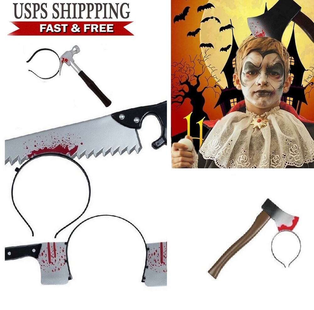 Halloween Decoration Scary Horror Headband Knife Saw For Party Hair Accessories