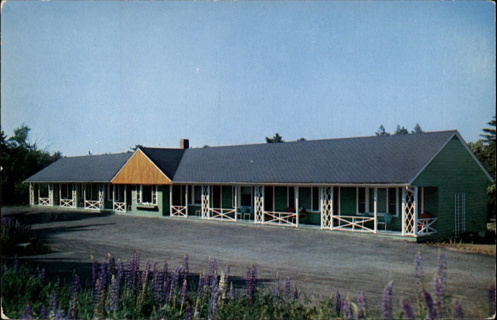 Ocean Drive Motor Court Bar Harbor Maine ~ 1950s-60s vintage postcard