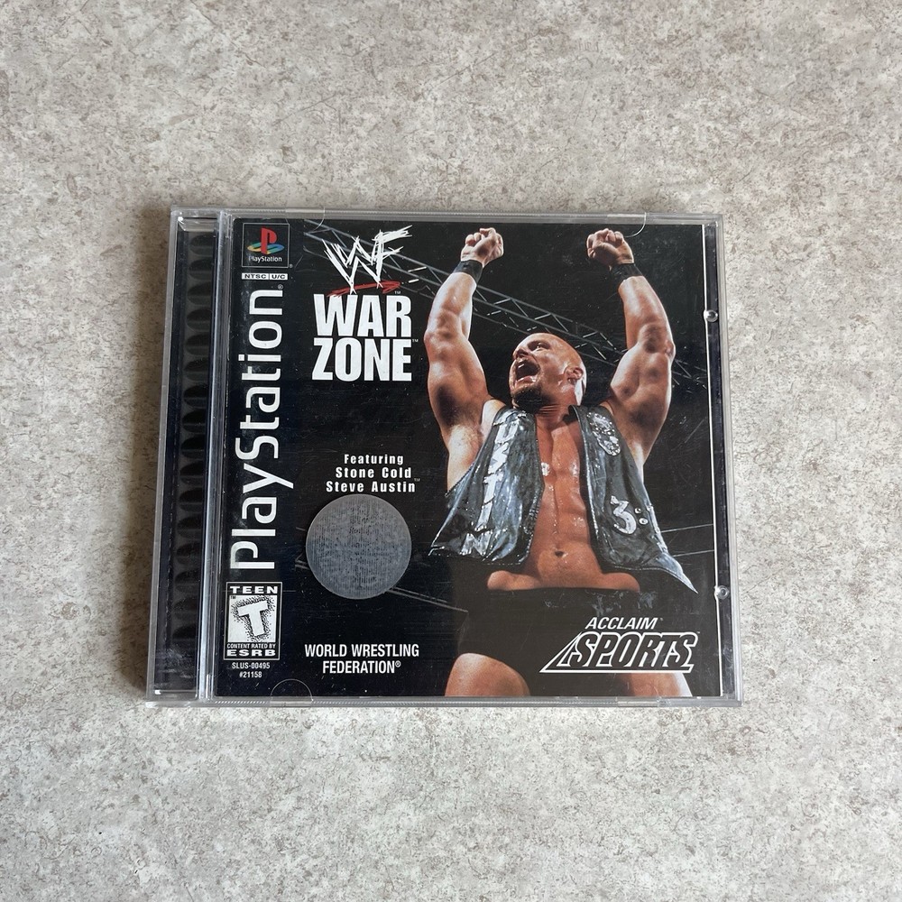 WWF War Zone Warzone (PlayStation 1 PS1) Black Label CIB COMPLETE & TESTED