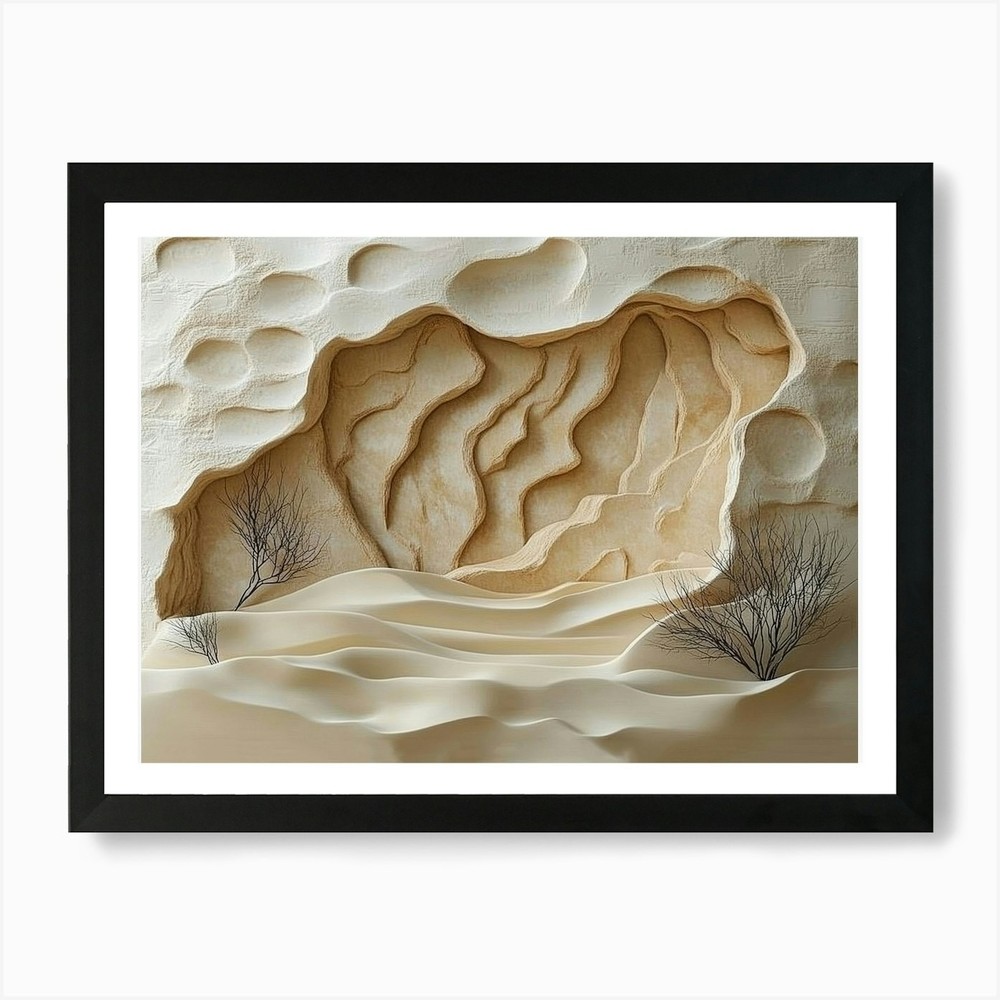 Sand Sculpture Framed Wall Art Canvas Print Poster Picture  