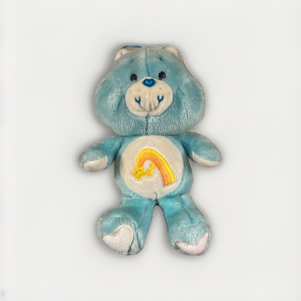Vintage 1983 Kenner Wish Bear 13 Inch Blue Plush with Shooting Star