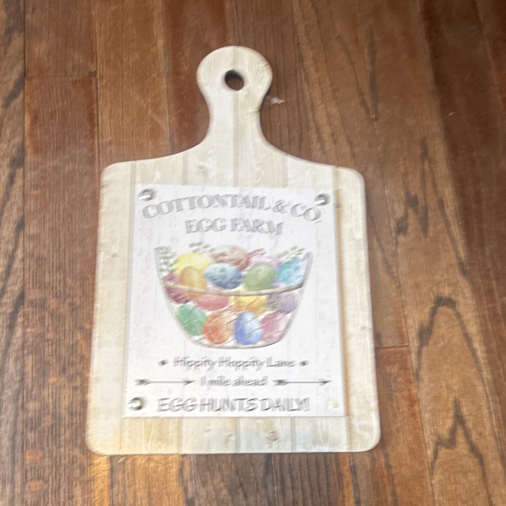 Easter Multicolor MDF Centerpiece Decor Cutting Board Plaque for Any Room