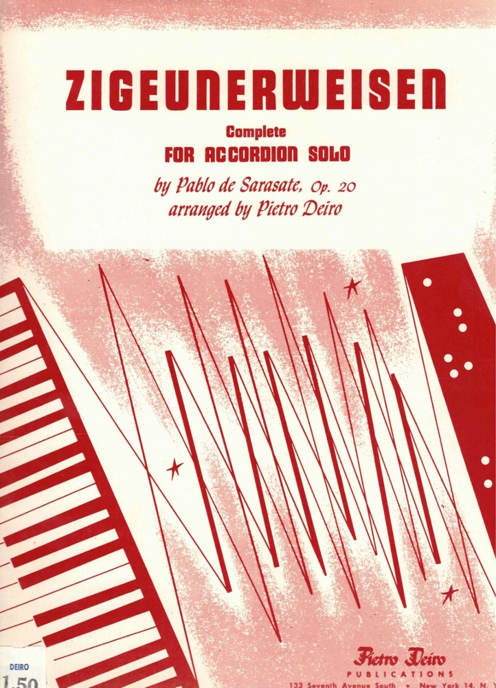Zigeunweisen (Complete) By Pietro Deiro Accordion Solo Composition Music Nos