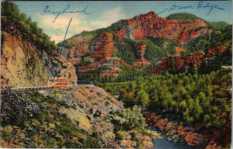 Postcard HIGHWAY SCENE Flagstaff Arizona AZ m/09 AL0312