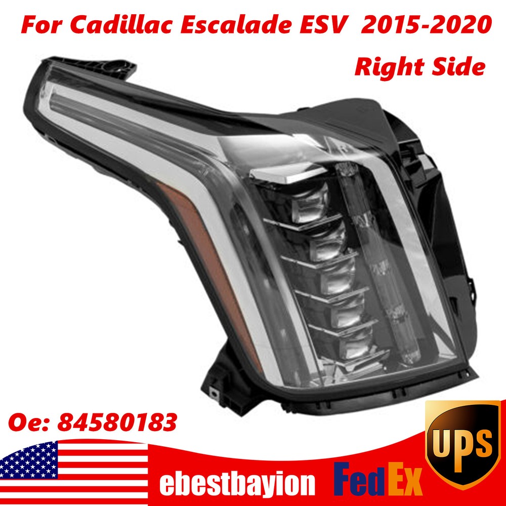 For 2015-2020 Cadillac Escalade ESV LED Headlight Passenger Projector Headlamp